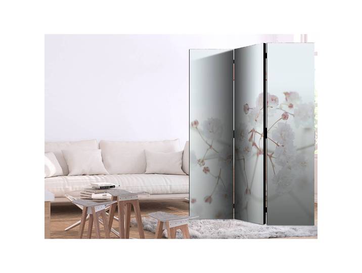 Paravent White Flowers Polaire Blanc 135 x 172 x 3cm 3 éléments