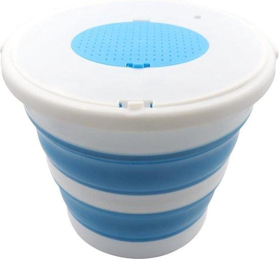 Famanu Opvouwbare emmer met deksel en handvat - Blauw