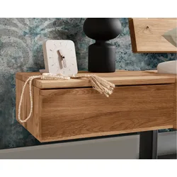 Massivholz »Edmonton« Wildeiche Hänge-Nachttisch 45x34,5x16 cm