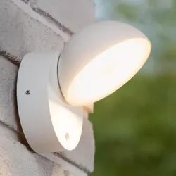 Lucide FINN Wandleuchte Innen/Außen LED 12W 3000K IP54 Weiß mit Tag/Nacht-Sensor