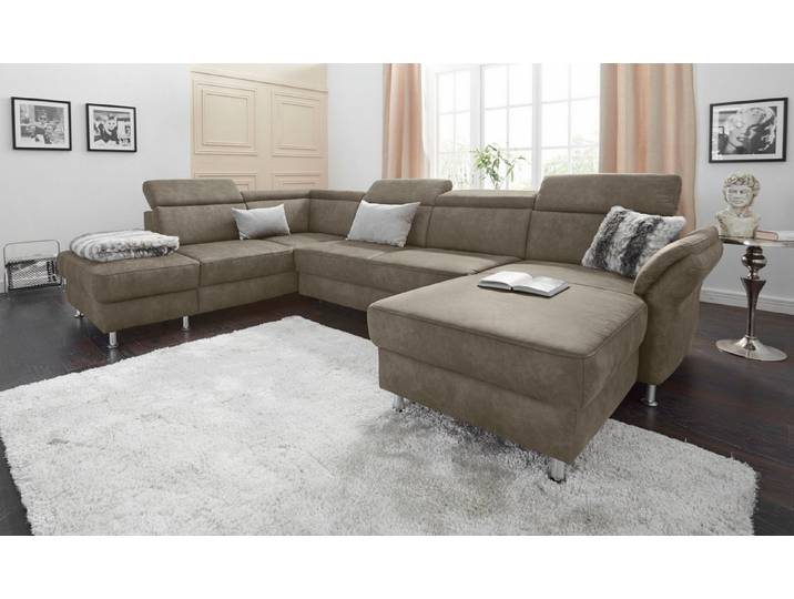sit&more Wohnlandschaft Avignon U-Form, optional Schlaffunktion & Stauraum, inklusive Kopfteilverstellung