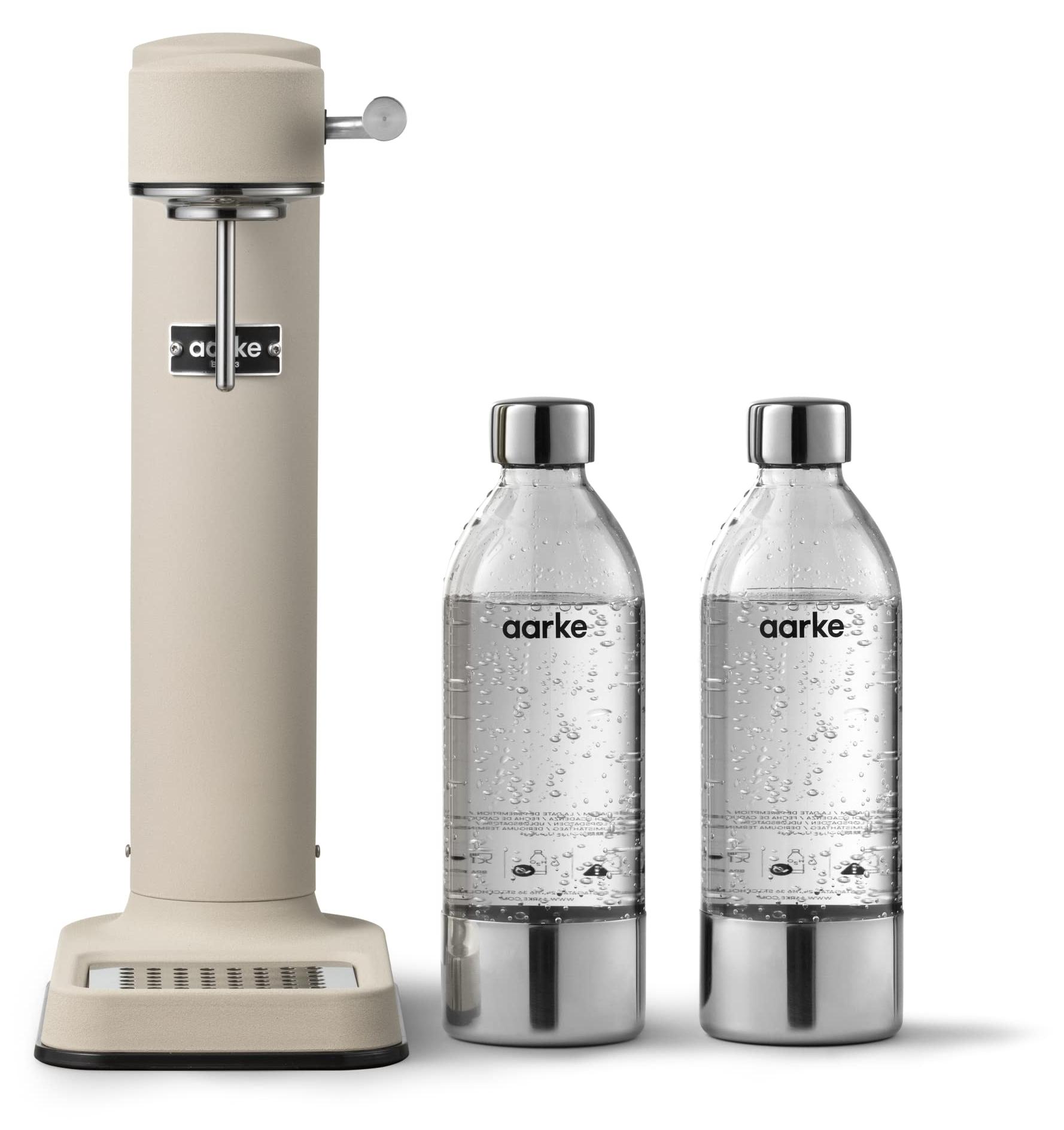 Aarke Carbonator 3 Wassersprudler aus Edelstahl im modernen Sand Finish