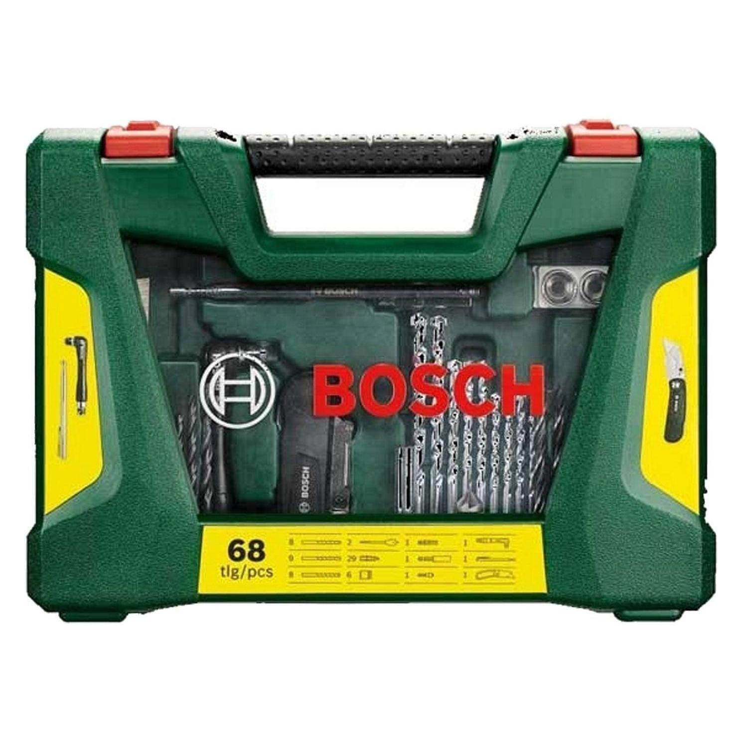 Bosch Zubehör V-Line Box, Bohrer- und Bit-Set, 68-teilig, Klappmesser, Magnetstab, Winkelschr. (10 Millimeter, 16 Millimeter, 2 Millimeter, 3 Millimeter, 4 Millimeter, 5 Millimeter, 6 Millimeter, 8 Millimeter, 9 Millimeter, bis 20 Millimeter) (2607017307)