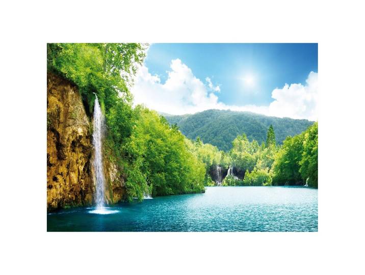 FOTOTAPETE Wasserfall 3D Natur 350x250