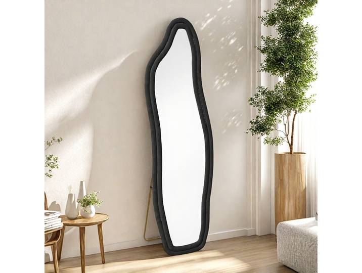 Comanlai Miroir en forme de dauphin avec cadre, miroir haut, miroir complet au sol, miroir de maquillage pour chambre à coucher, salon