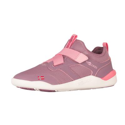 Barfußschuh TROLLKIDS "KIDS BERGEN BAREFOOT HIKER", Jungen, Gr. 38, Synthetik, rosa (orchid, peony rose), Schuhe Barfußschuh