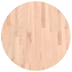 vidaXL Tischplatte Ø60x2,5 cm Rund Massivholz Buche