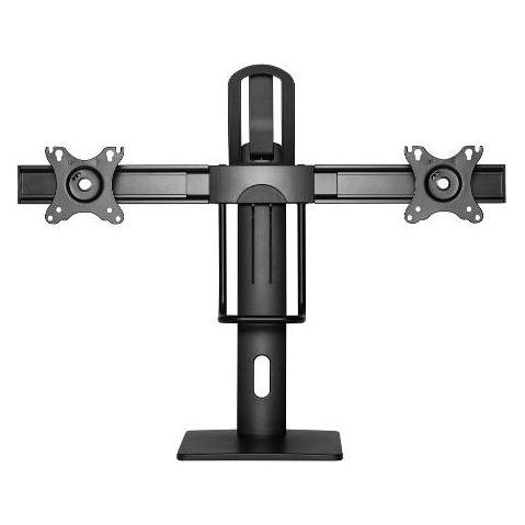 Hamlet HM-SPMSD200 Supporto da tavolo per 2 monitor regolabile in altezza. Attacco VESA. Max 2 x (Tisch, 27", 6 kg) (HM-SPMSD200)