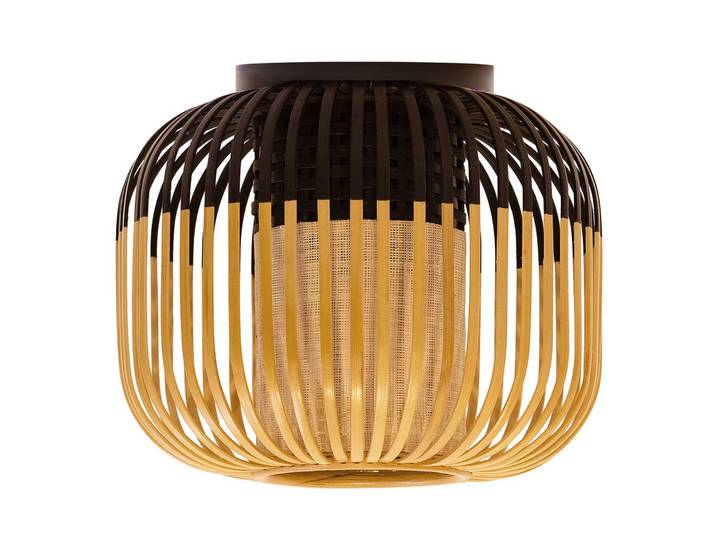 Plafonnier Bamboo XS Noir - Forestier Bamboo Light XS - Salon / séjour - Design - Bambou - Rond