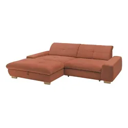 set one by Musterring Ecksofa SO 1200 Cord Gelb / Orange