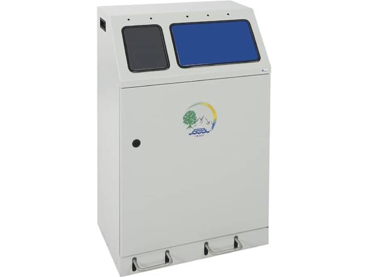 Kaiser + Kraft Wertstoffsammler Stahl, Volumen 60 + 30 l, DUPLEX, 2 Innenbehälter, mit Pedal