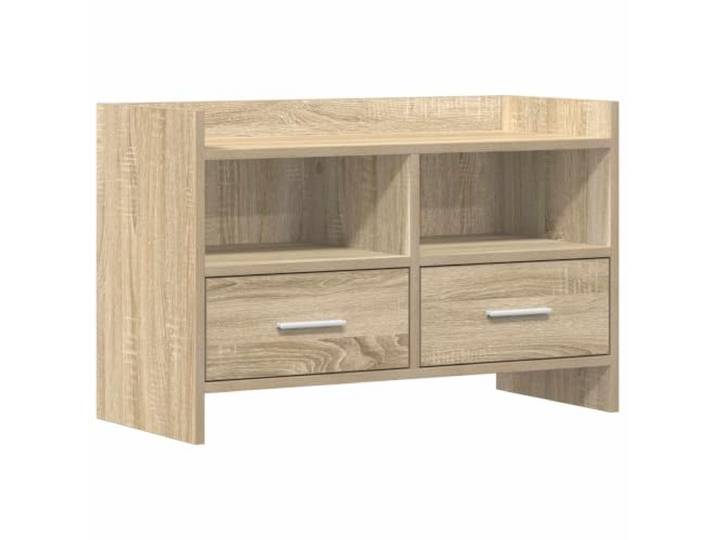 HFXHIJXQ TV-Schrank Sonoma-Eiche 71,5x33x47 cm Lowboard Kompaktes Lowboard aus Holzwerkstoff mitFächern für Fernseher und Mediengeräte im Schlafzimmer oder Wohnzimmer.