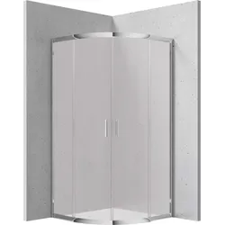 Neuesbad Halbrunde Duschkabine, satiniert Glas, 80 cm NB1DEKYP652K1