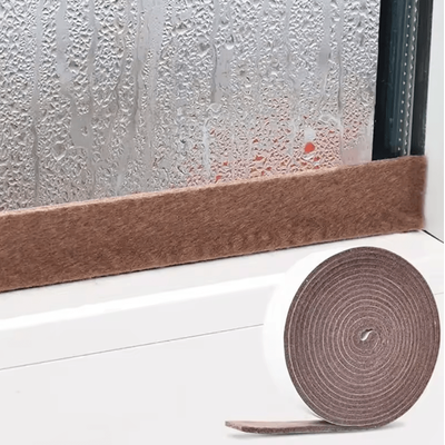 Fabric Anti Condensation Strip Tape Moisture Absorbing Window Seal (1.18in By 78.74in) camel