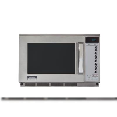 Sharp Profi-Mikrowelle R-25AT, 20 L, 2100 W, Edelstahl, Digitron