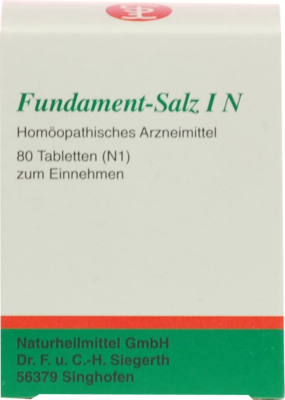 Dr. F. u. C.-H. Siegerth Naturheilmittel GmbH FUNDAMENT-Salz I N Tabletten 80 St 01012293
