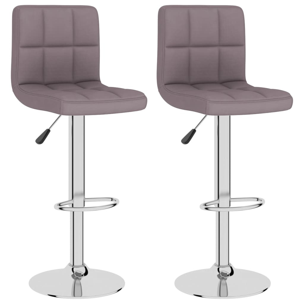 vidaXL Barkruk set van 2, taupe, gestoffeerd