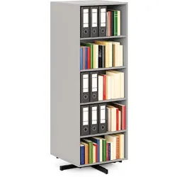 Drehbares Regal, 680×680×1932 mm, 2x 5 Böden, grau
