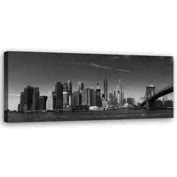 WANDBILD new york in schwarz und weiß