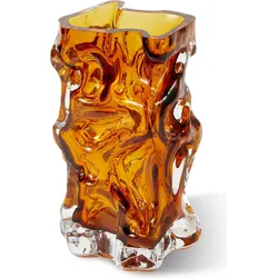 Vase Ice, bernsteinfarben