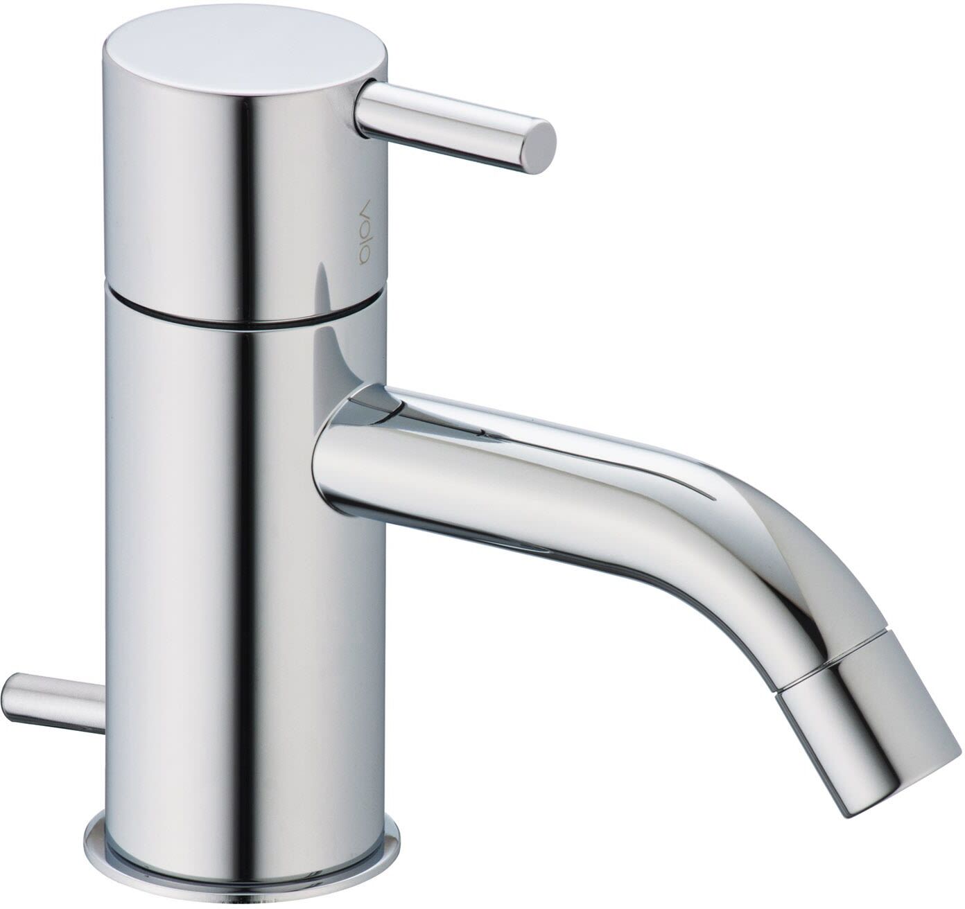 Vola Kaltwasser-Waschtisch-Standventil mit Excenter Ablaufgarnitur, Badarmaturen, RB3-40, edelstahl - edelstahl