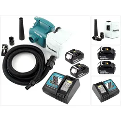 Makita DVC 350 RF Akku Staubsauger 18V + 2x Akku 3,0Ah + Ladegerät, Staubsauger, Grau