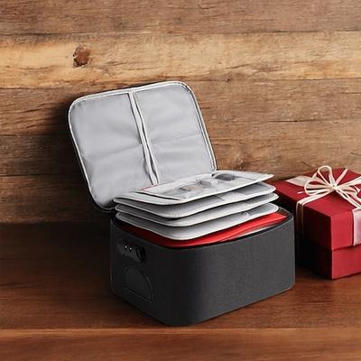 Sichere Aktenaufbewahrungsbox mit Schloss, multifunktionale Dokumententasche für Zertifikate, Haushaltsakten, Reisepässe, Eigentumsurkunden, Gewerbescheine, Ausweise und Siegel