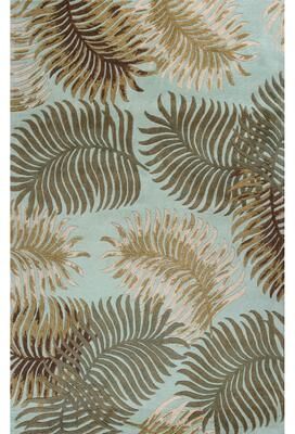 Domani Camila Aqua Tropical Hand-tufted Wool Area Rug