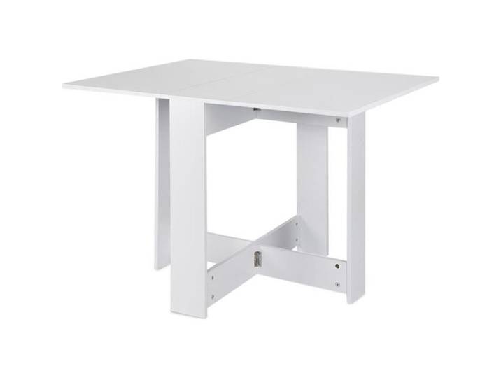 Table Pliante - Blanche - Style Contemporain - 4-6 Personnes - 103x76x73.4cm