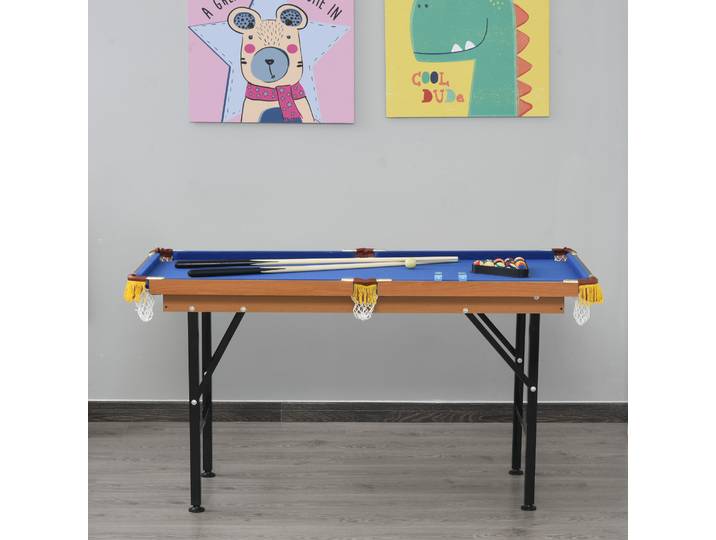 HOMCOM Table Billard Pliable 140x63x75cm Mini avec Accessoires