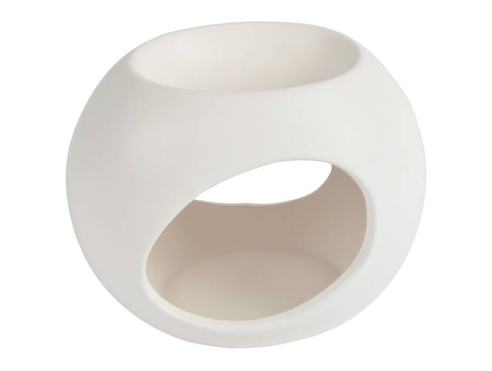 Duftlampe aus Keramik, weiss, Ø 13 cm