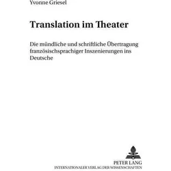 Translation im Theater, Fachbücher von Yvonne Griesel
