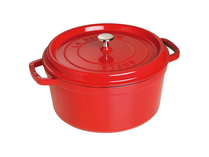 Staub Schmortopf, Rot, Metall, 6,7 L, rund, Kochen, Töpfe, Schmortöpfe