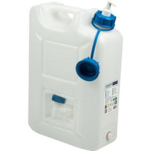 Hünersdorff Wasserkanister 816710, Hygiene-Kanister, 22 Liter, mit UV-Schutz, Auslaufhahn und Seifenspender
