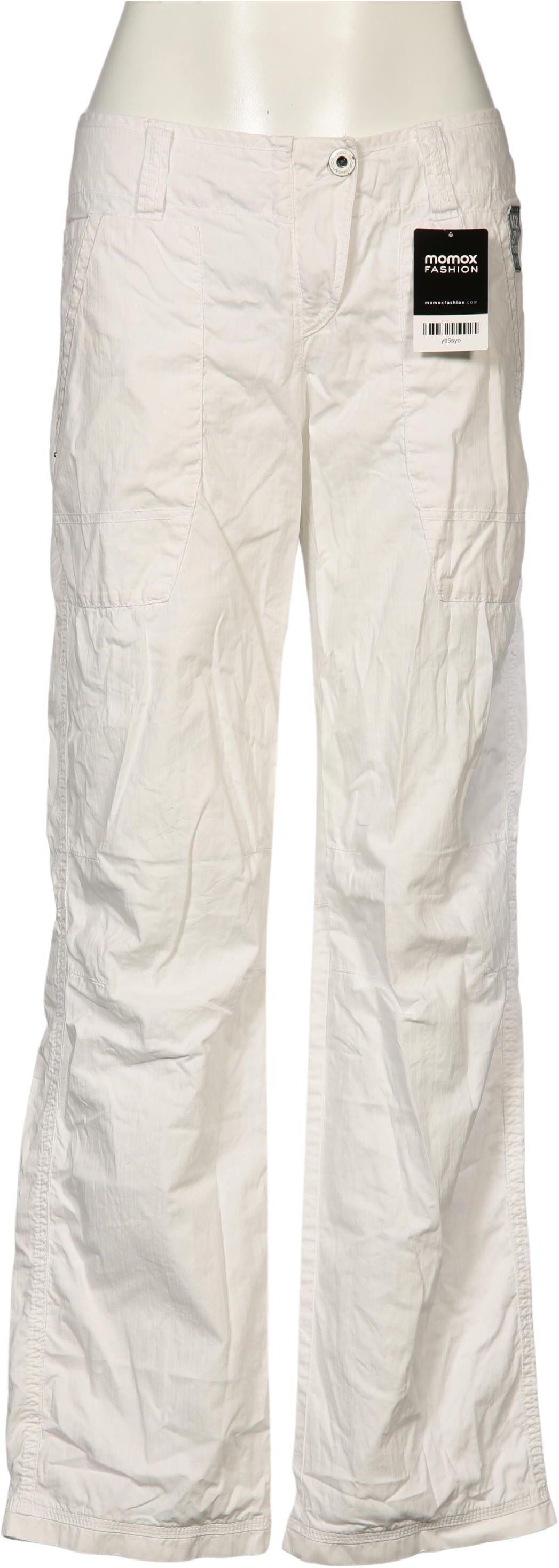 H2O Damen Stoffhose, Weiß, Gr. S, Baumwolle - Second Hand
