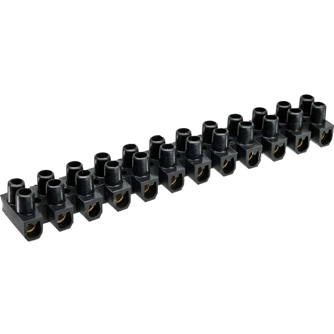 InLine Lüsterklemme 6mm² 12er Reihe schwarz 10 Stück