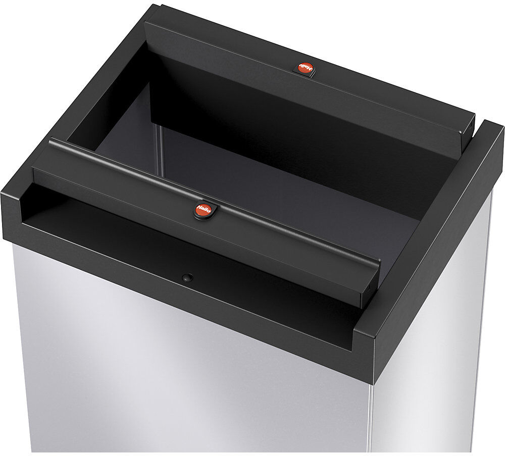 Schwingdeckel-Abfallbox BIG-BOX SWING, Volumen 52 l, Behälter silber Hailo