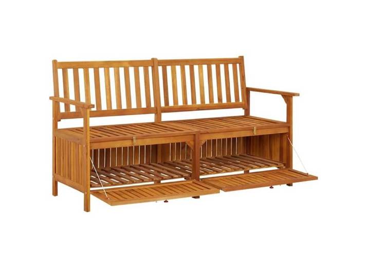 En Promotion Banc de rangement- ABOTT@ Coffre d'extérieur - Charge 100kg - 148cm Bois d'acacia solide B1560990