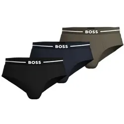 BOSS 3P Bold Design Hip Brief Schwarz/Grün Baumwolle XX-Large Herren