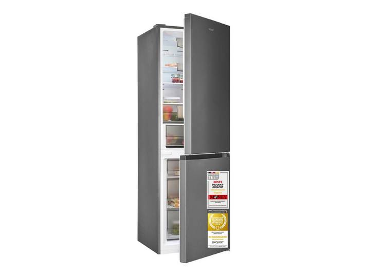 exquisit Kühl-/Gefrierkombination KGC5340-115-NF-040C, 186 cm hoch, 59,5 cm breit, 337 l Nutzinhalt gesamt, 4 Sternefach, Energieklasse C, 39 dB