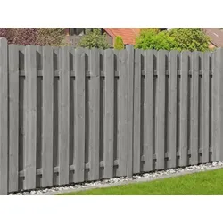 Bohlen-Zaunreihe Boleo Kiefer kdi grau 180cm Höhe