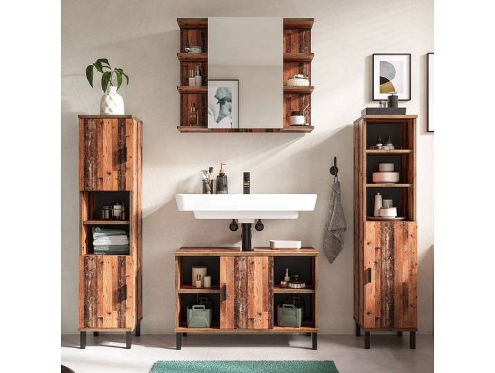 Ensemble de salle de bain 4 pièces Marron