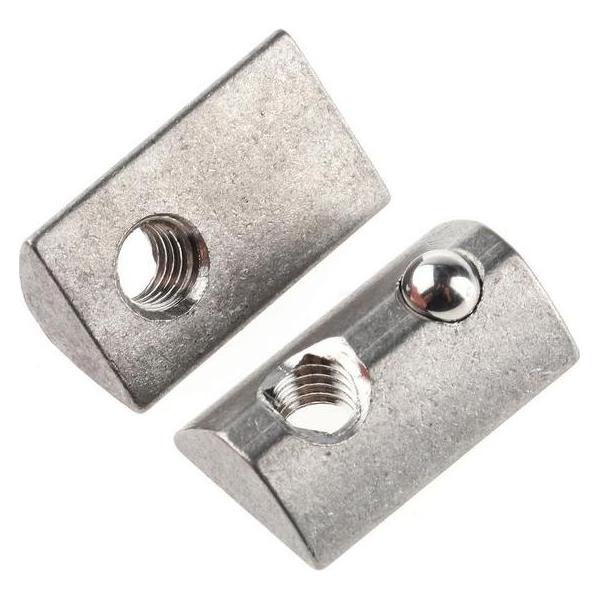 RS PRO Roll-in T-slot 8, M6, spring, stainless (7675658)