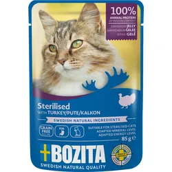 Bozita Sterilised Häppchen in Gelee mit Pute 12x85 g