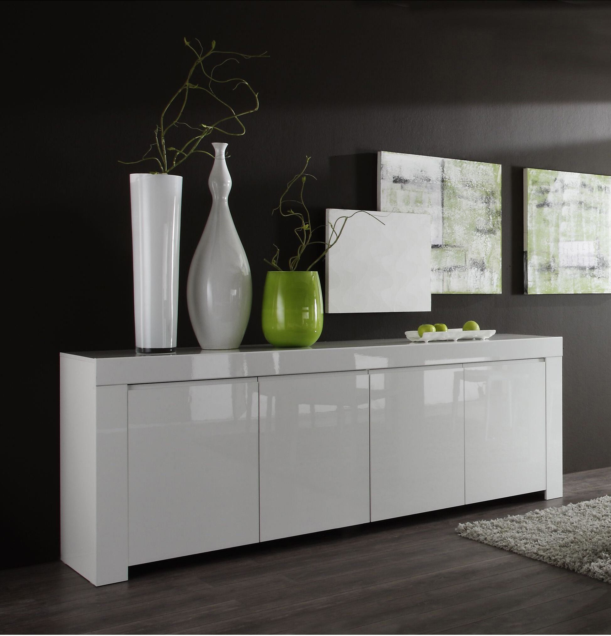 Sideboard HOME AFFAIRE "Amalfi", weiss (weiß), B:210cm, Sideboards, Sideboard, Breite 210 cm weiß B/H/T: 210cm