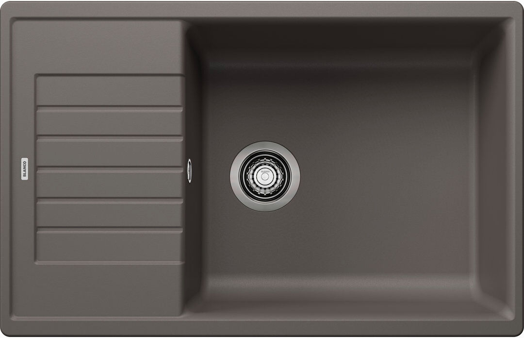 Blanco Zia Single Bowl Inset Kitchen Sink Volcano Grey 780mm L