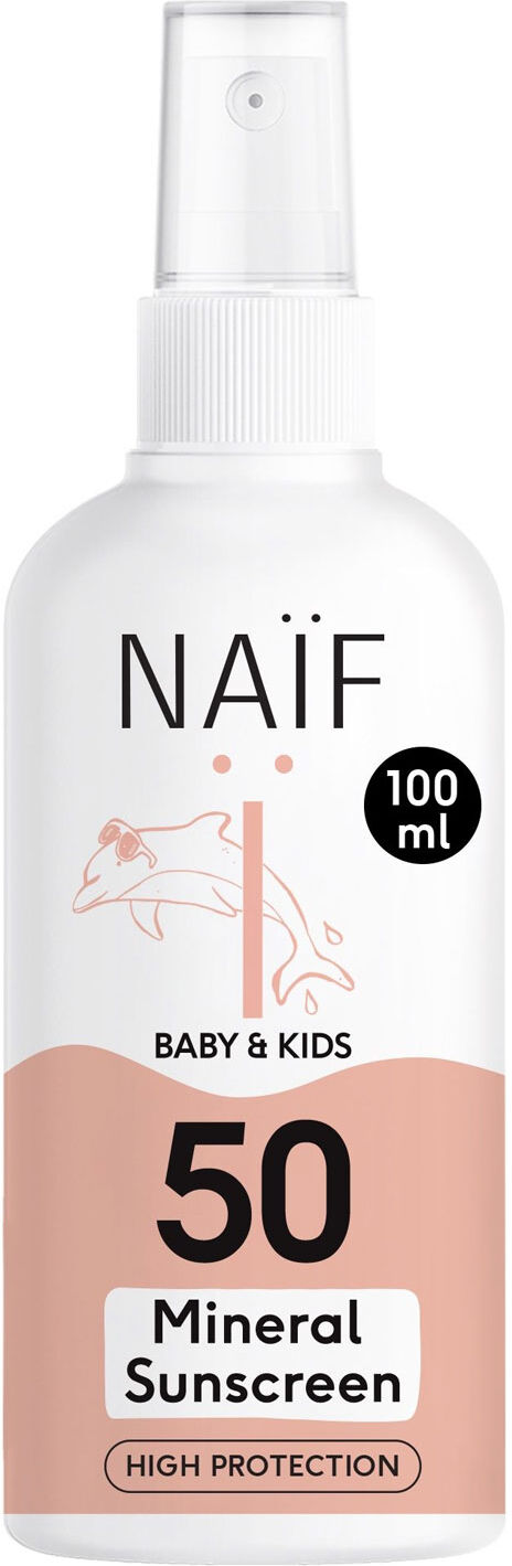 NAIF Baby & Kids High Protection Mineral Sunscreen Spray SPF50 100ml