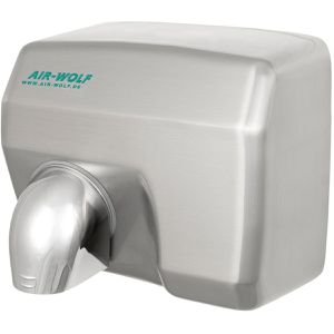 Air-Wolf Händetrockner Serie E, 10-230, Warmluft, silber, Infrarot, vollautomatisch, 2250 Watt, aus Metall