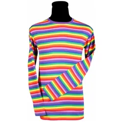 Thetru Herren Ringelshirt langarm bunt – alltagstauglich (M)