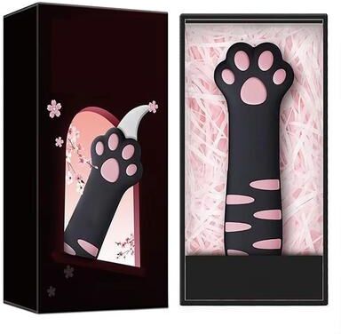 Inspired Finds Portable Cat Paw Plastic Box Cutter And Retractable Letter Opener black